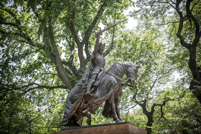 Konung Jagiello Monument, Central Park New York royaltyfri foto Konung Jagiello Monument, Central Park New York royaltyfri foto
