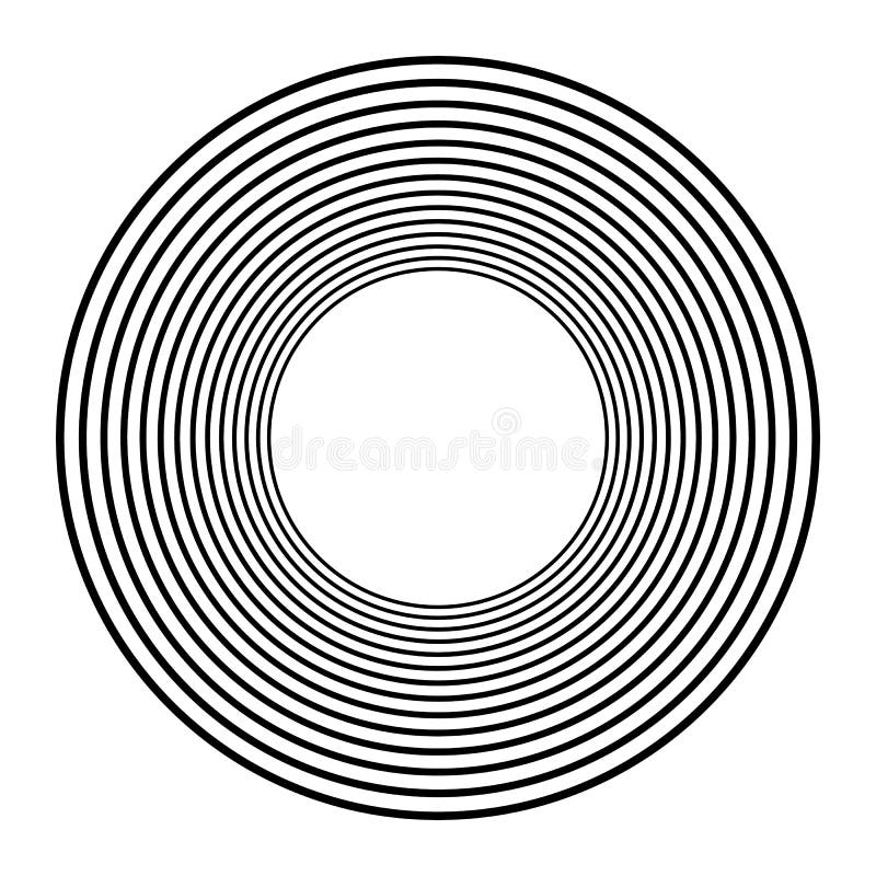 Konzentrische Kreise, konzentrische Ringe Abstrakte Radialgraphiken