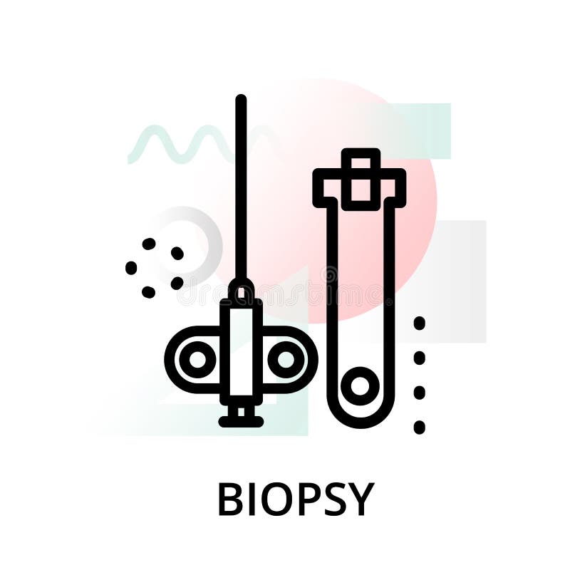 Konzept der Biopsieikone auf abstraktem Hintergrund stock abbildung Konzept der Biopsieikone auf abstraktem Hintergrund stock abbildung