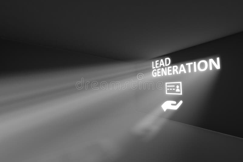 Konzept der Lead Generation mit weißem Hintergrund 3D lizenzfreie abbildung
