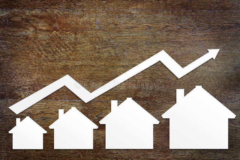 Konzept des Immobilienumsatzwachstums stockfoto Konzept des Immobilienumsatzwachstums stockfoto