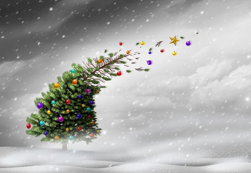 Konzept des Weihnachtsurlaubsstresses lizenzfreie abbildung Konzept des Weihnachtsurlaubsstresses lizenzfreie abbildung