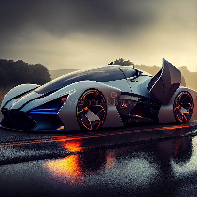 Konzept für Elektroautos. Konzeption eines Elektroautos