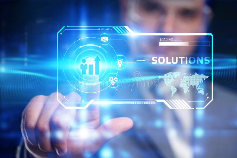 Konzept für Unternehmen, Technologie, Internet und Netzwerke Unternehmenslösungen, Erfolg und Strategiekonzept lizenzfreies stockfoto
