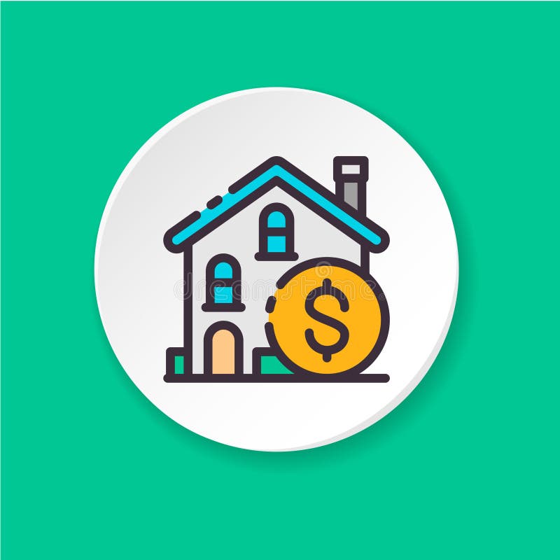 Konzept-Immobilieninvestition Knopf für Netz oder bewegliche APP vektor abbildung Konzept-Immobilieninvestition Knopf für Netz oder bewegliche APP vektor abbildung