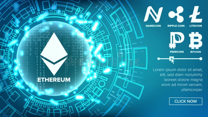 Konzept-Vektor Fintech Blockchain Bitcoin, Dollar Goldene Münzen lizenzfreie abbildung Konzept-Vektor Fintech Blockchain Bitcoin, Dollar Goldene Münzen lizenzfreie abbildung