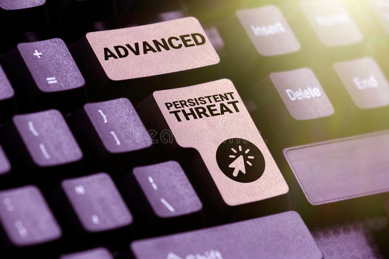 Conceptual caption Advanced Persistent Threat, Word Written on unauthorized user gains access to a system. Conceptual caption Advanced Persistent Threat, Word Written on unauthorized user gains access to a system