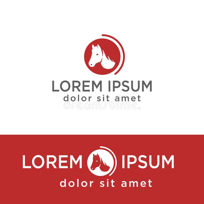 Kopf Pferdeder kreativen Logoschablone, Ikone lokalisiertes Element stock abbildung Kopf Pferdeder kreativen Logoschablone, Ikone lokalisiertes Element stock abbildung
