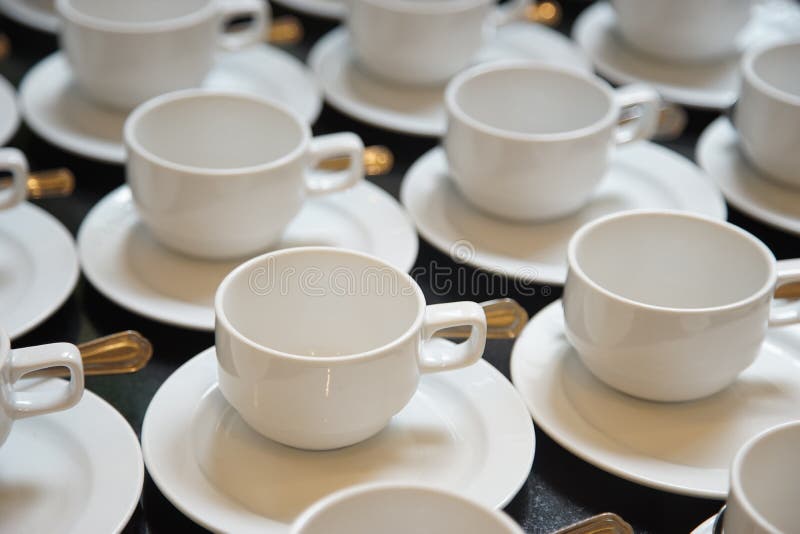 Kopp för vitt kaffe för seminariumbreake, med läsken royaltyfri fotografi Kopp för vitt kaffe för seminariumbreake, med läsken royaltyfri fotografi