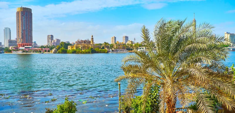 Koppla av på Kairoinvallningen, Egypten royaltyfria foton Koppla av på Kairoinvallningen, Egypten royaltyfria foton