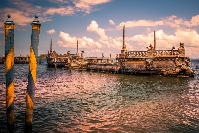 The ship sculpture Vizcaya Museum and Gardens. The ship sculpture Vizcaya Museum and Gardens