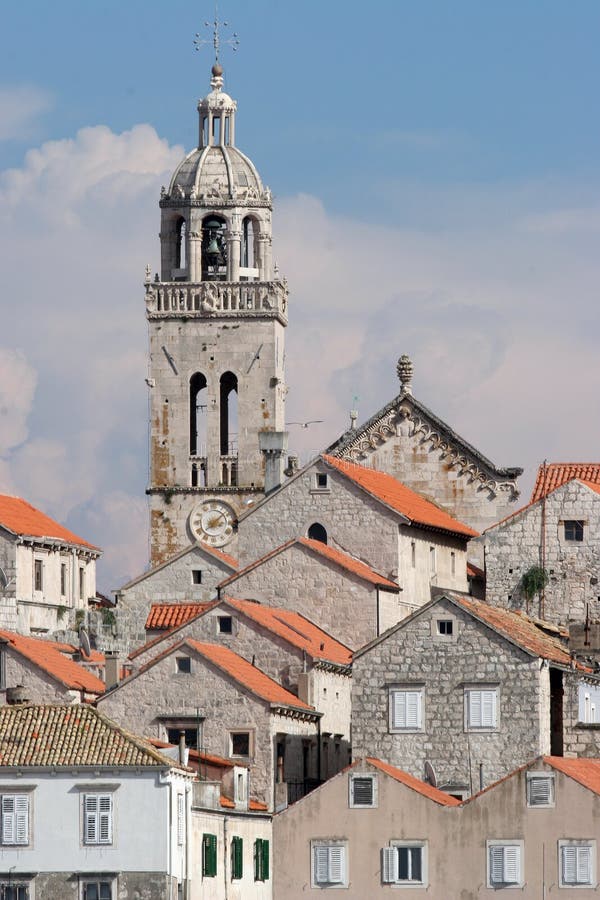 Korcula, Adriatycki morze w Chorwacja obraz royalty free Korcula, Adriatycki morze w Chorwacja obraz royalty free