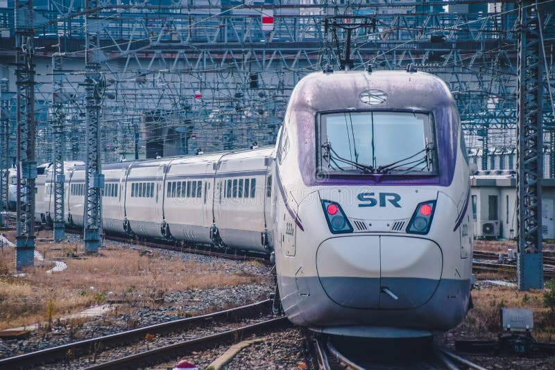 Korea High Speed Rail Trains Editorial Stock Image - Image of modern