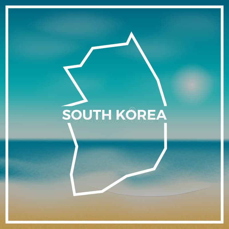Korea, Republik des rauen Entwurfs der Karte gegen vektor abbildung Korea, Republik des rauen Entwurfs der Karte gegen vektor abbildung