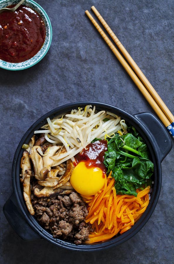 Koreaanse bibimbap royalty-vrije stock foto