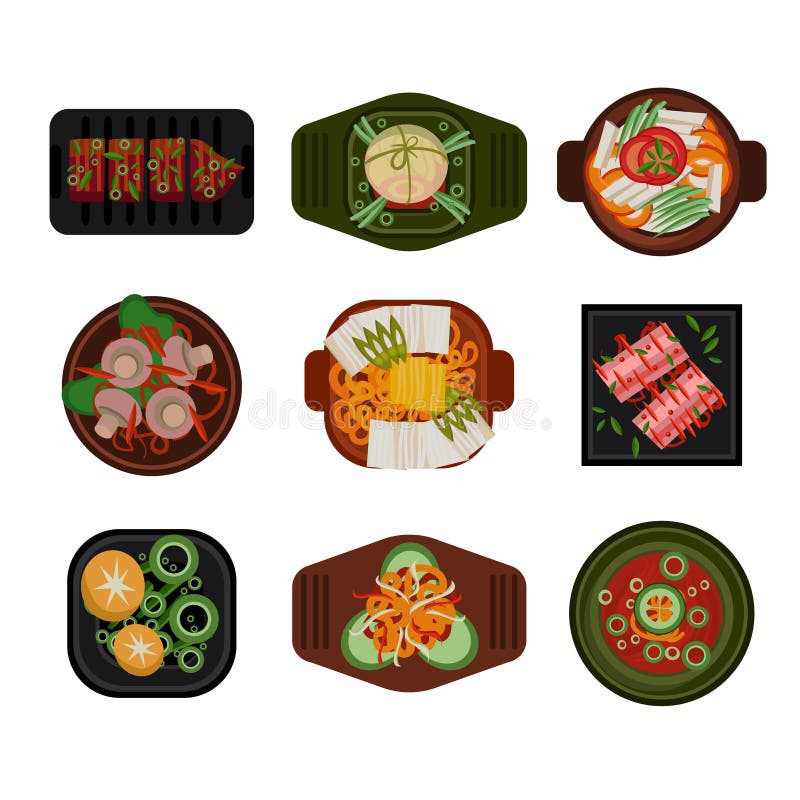 Koreaanse het voedselvector van de voedselillustratie stock illustratie Koreaanse het voedselvector van de voedselillustratie stock illustratie