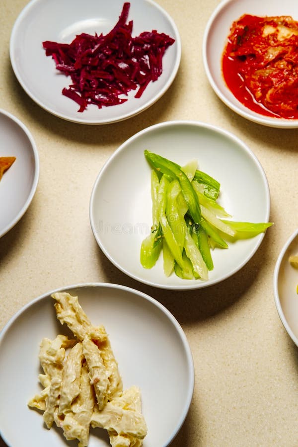 Korean Banchan Side Dishes stock photo. Image of chopsticks 226982426