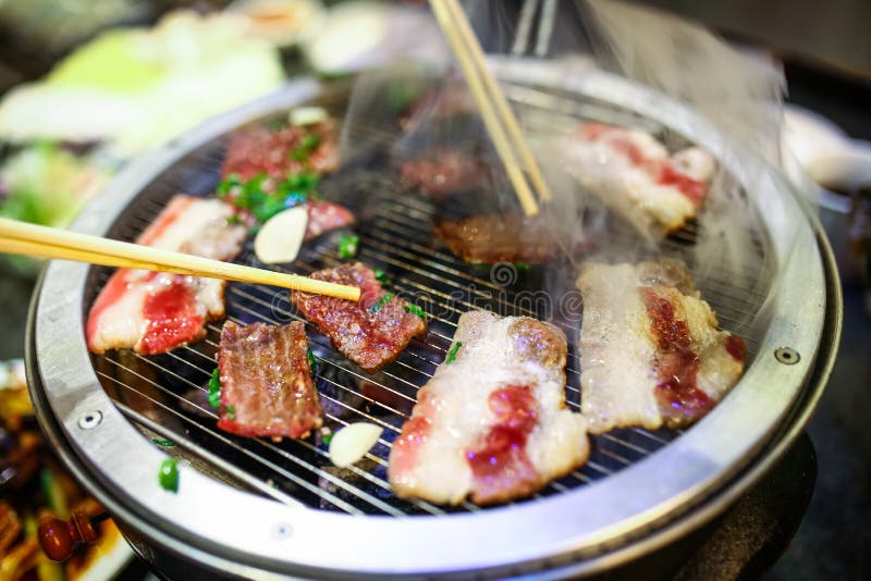 Korean Barbecue beef stock image. Image of dark, heat - 50733575
