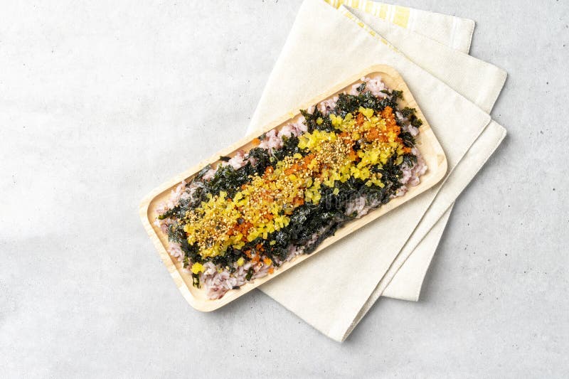 Korean Food Flying Fish Roe Rice Ball Stock Image Image of container, ball 273655235