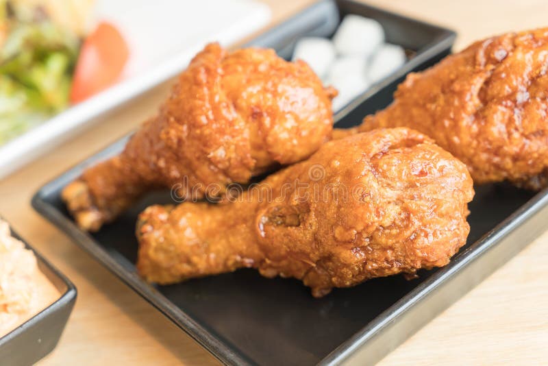 Korean fried chicken royalty free stock photo