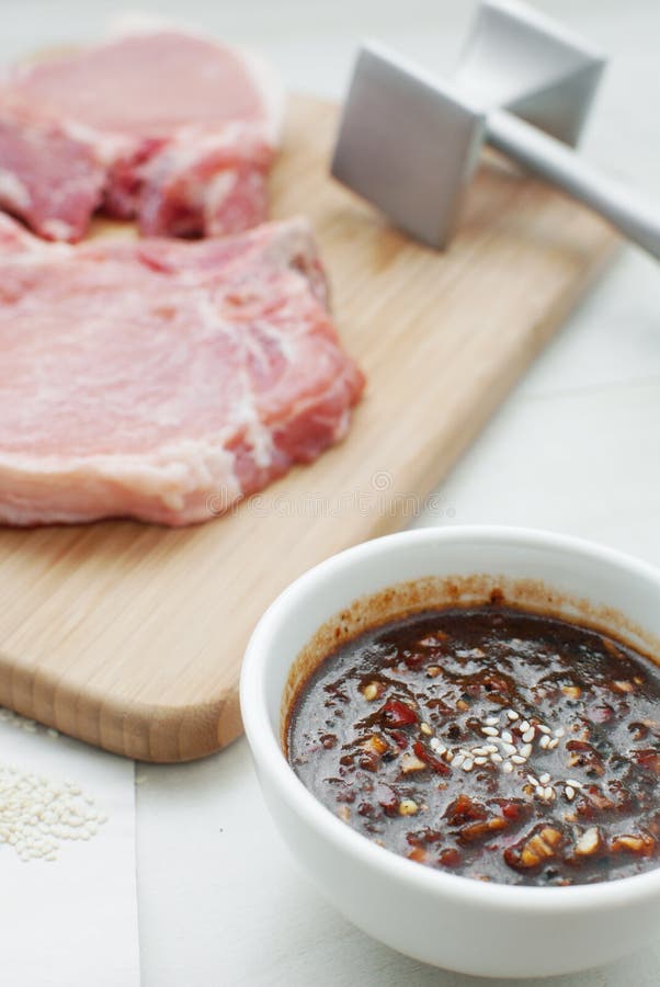 Korean Hot Sauce for Marinating Meat Stock Image Image of pink