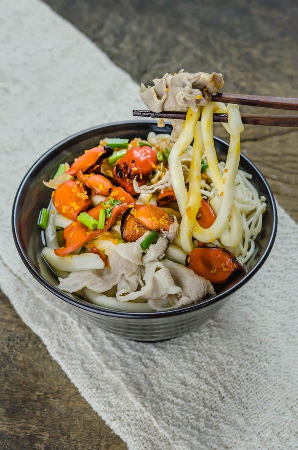 Korean hot spicy noodles stock image. Image of prepared - 87606865