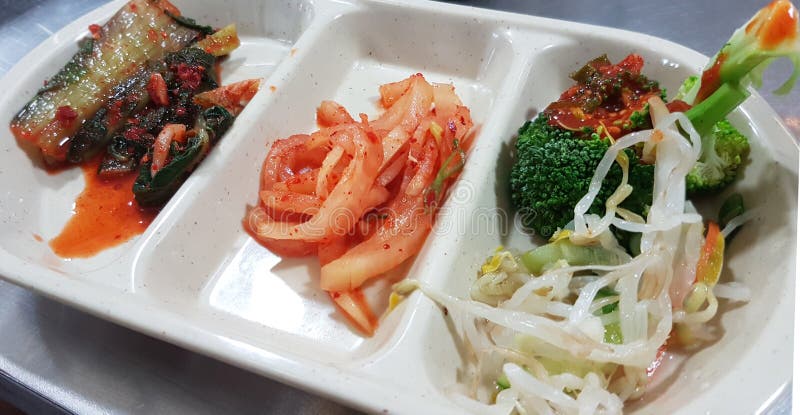 Odroda z kórejčina strana riadu ako brokolica, fazuľa klíčky, kvaka zelený zeleninový.
