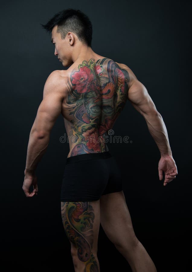 Korean model with tattoo stock photo. Image of korean - 95971452