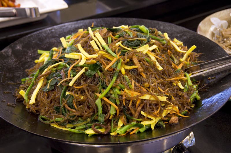 Korean Noodle in Restaurant Stock Photo - Image of stirred, korean