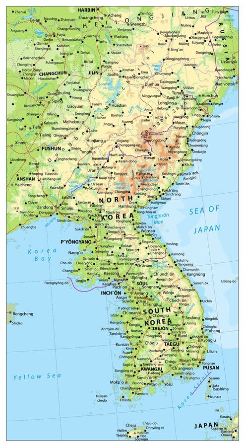 World Map Korean Peninsula