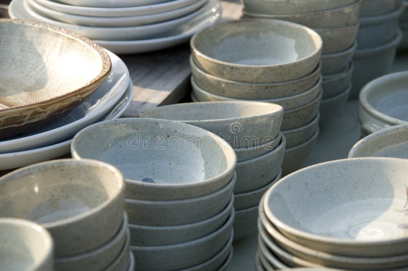 Korean Pottery Dishes stock image. Image of dishes, plates 13721035