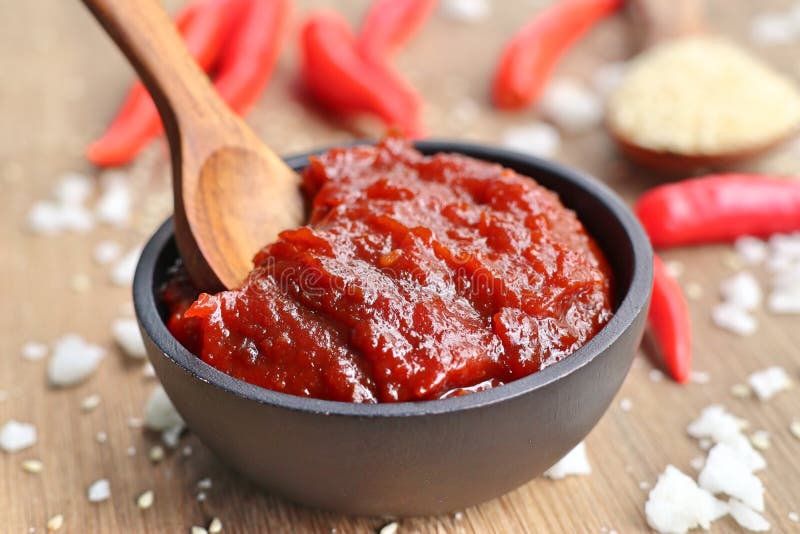 Korean red chili sauce stock image. Image of color, kochujang 100306005