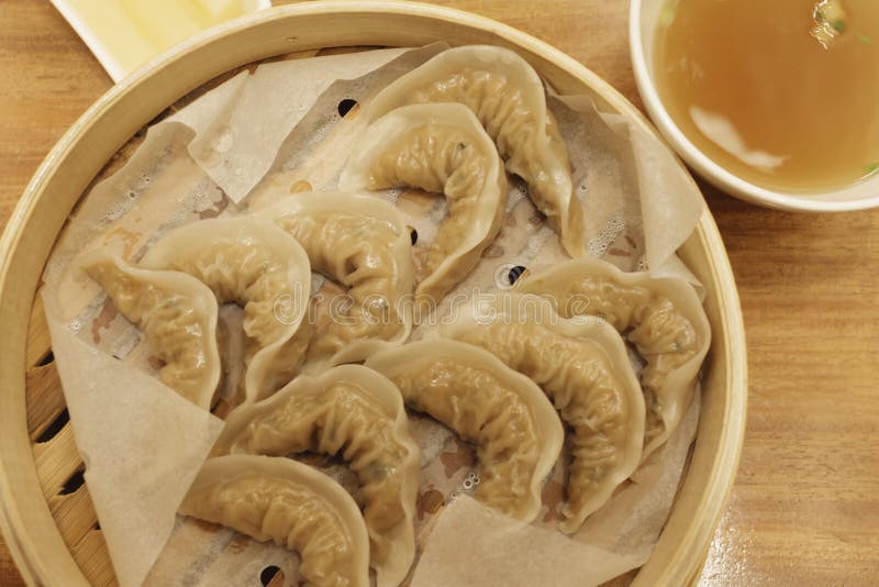 Korean steamed dumpling stock photo. Image of dipping 60981172