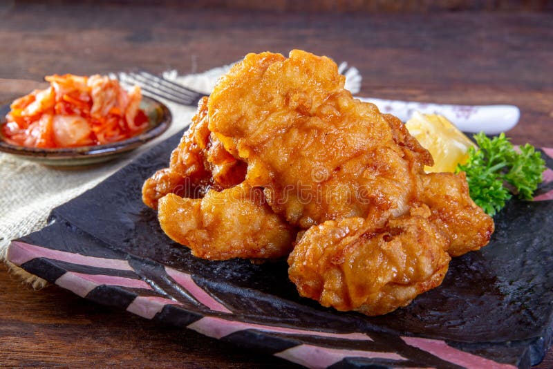 Korean style fried Chicken stock image. Image of asia - 244375443
