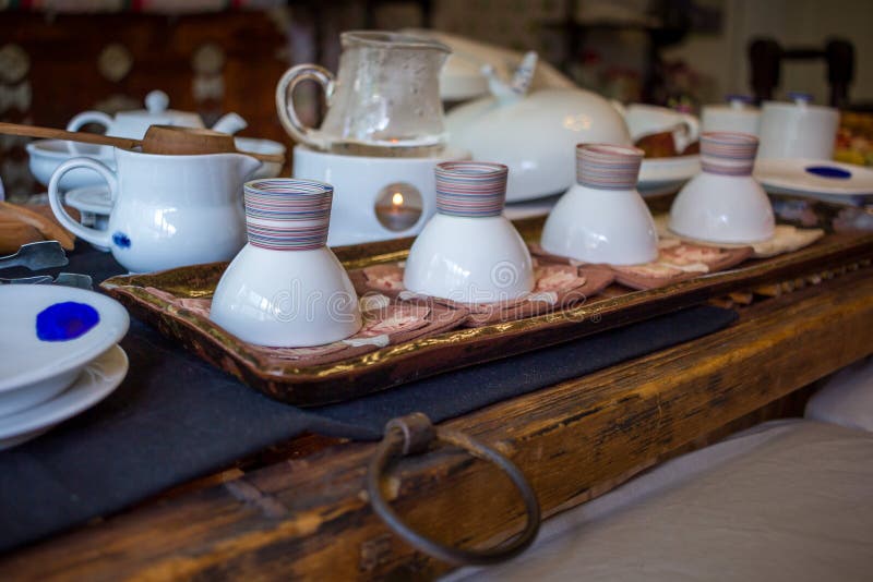 Korean tea ceremony table stock image. Image of bamboo 61297645