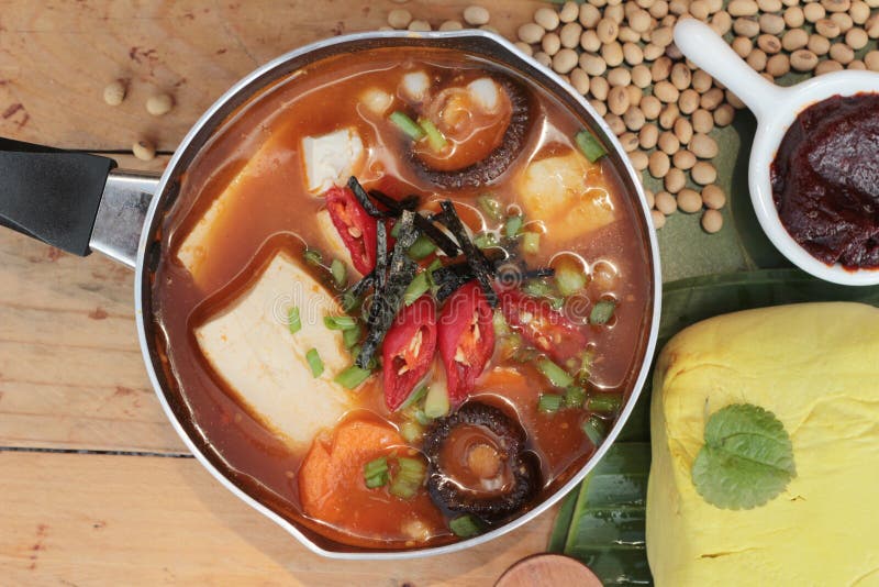 Korean Tofu Kimchi Soup Traditional is Delicious. Stock Photo - Image