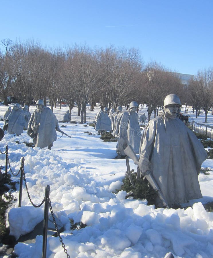 Korean War Memorial Washington DC Editorial Image Image of history