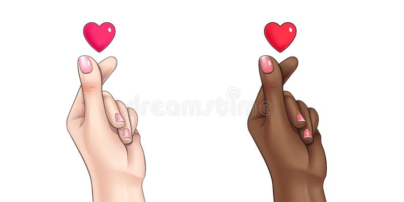 Koreanisch Finger Herz-Symbol Bedeutet, Ich Liebe Sie Hangul Stock  Abbildung - Illustration von lieben, kommunikation: 214563735