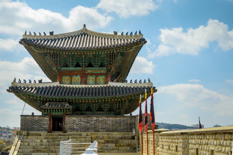  Koreanische alte Festung stockbild