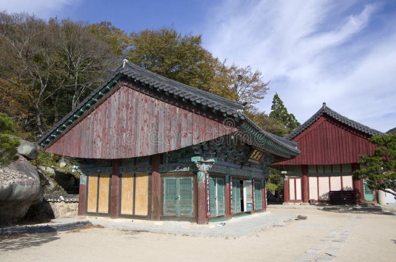 Koreanischer Buddhismustempel stockfotografie