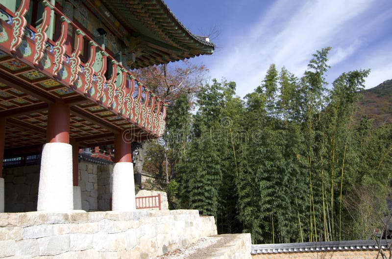 Koreanischer Buddhismustempel stockfotografie