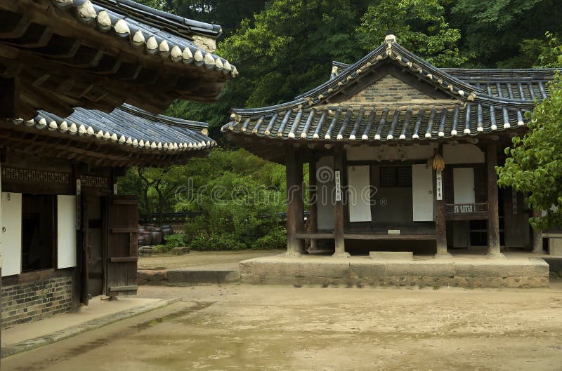 Koreanisches Haus stockfotografie