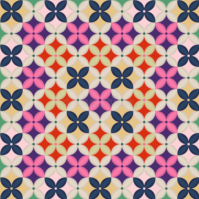 Koreanisches Patchwork, das Stoffmuster einwickelt lizenzfreie abbildung Koreanisches Patchwork, das Stoffmuster einwickelt lizenzfreie abbildung