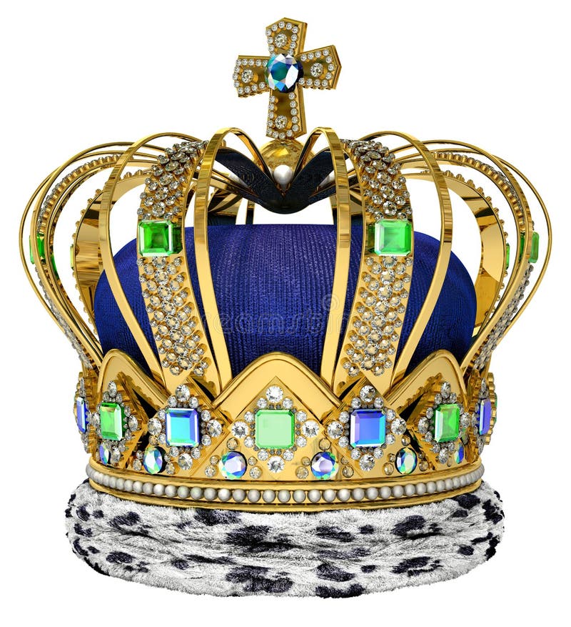 Royal crown with jewellery decoration. Royal crown with jewellery decoration