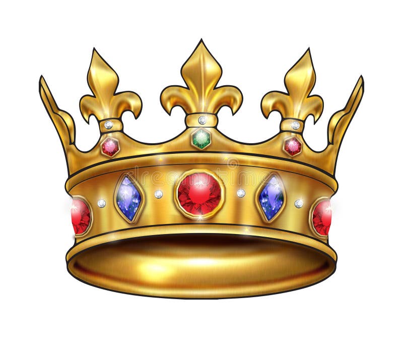 korony złoto operla czerwonych rubiny royalty ilustracja korony złoto operla czerwonych rubiny royalty ilustracja