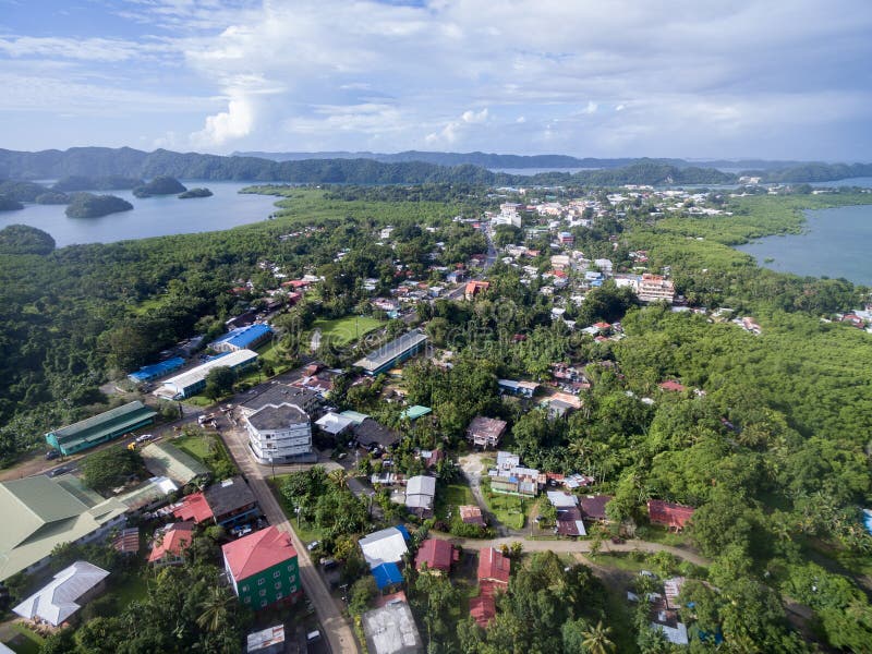 Koror Town in Palau Island.