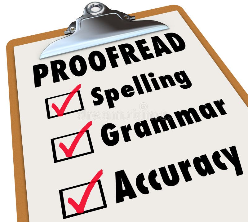 Korrekturläst exakthet för grammatik för skrivplattakontrollistastavning