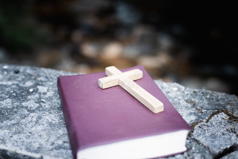 The cross is placed on the scriptures. The concept of praying from the Lord with the power and power of holiness that brings luck and expresses forgiveness through the power of religion, faith. The cross is placed on the scriptures. The concept of praying from the Lord with the power and power of holiness that brings luck and expresses forgiveness through the power of religion, faith.