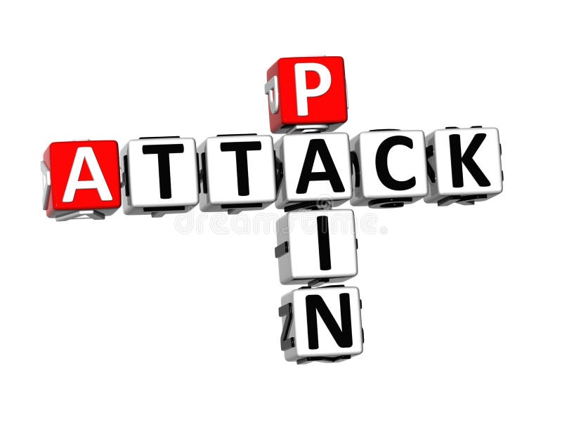 korsordet 3D smärtar attack på vit bakgrund vektor illustrationer korsordet 3D smärtar attack på vit bakgrund vektor illustrationer