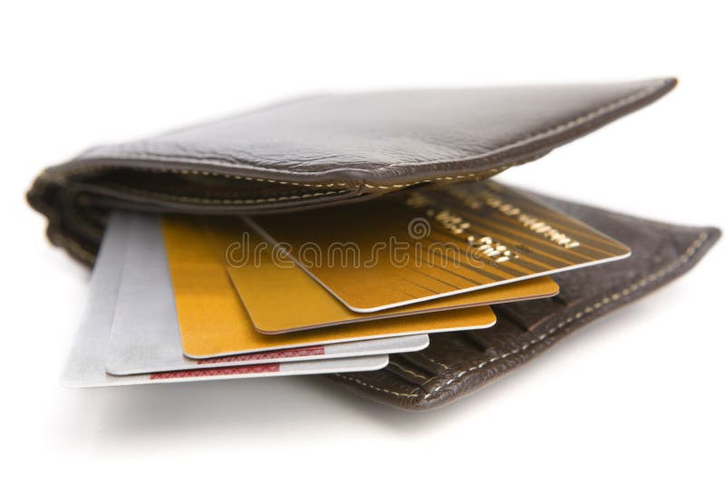 kort credit inom plånboken arkivfoto kort credit inom plånboken arkivfoto